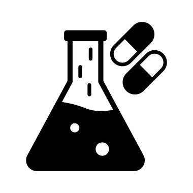 Biyolojik laboratuvar izole edilmiş vektör simgesi kolayca değiştirilebilir ya da düzenlenebilir