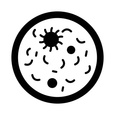 Kolayca değiştirilebilen ya da düzenlenebilen mikrop izole edilmiş Vektör simgesi bulunması