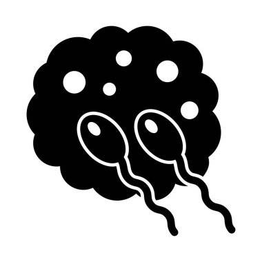 Cinsel sperm izole edilmiş vektör simgesi kolayca değiştirilebilir ya da düzenlenebilir