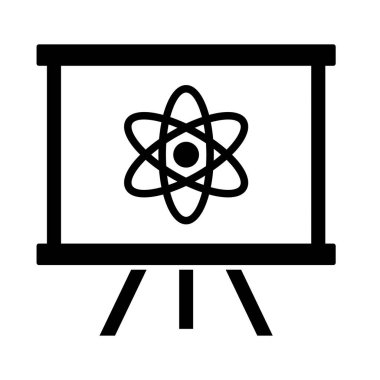 Kolayca değiştirilebilen ya da düzenlenebilen izole edilmiş Vektör simgesindeki elektron