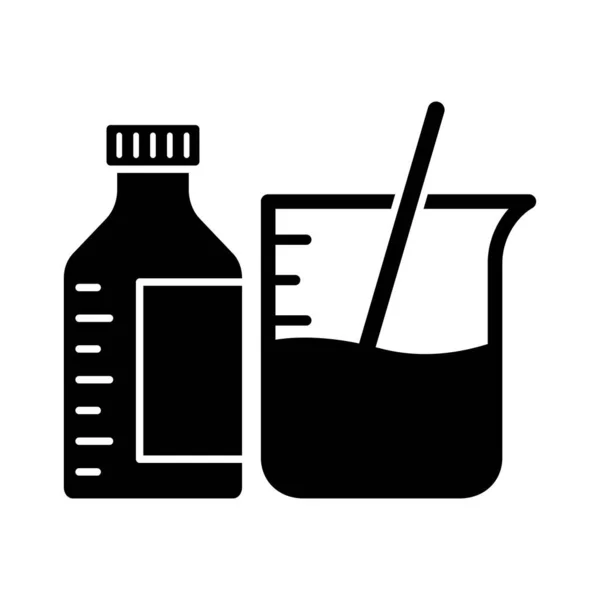 Beaker Bottle Isolated Vector Icon Can Easily Modified Edited — Stock Vector