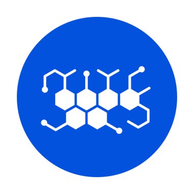 Kimyasal molekül izole edilmiş vektör simgesi kolayca değiştirilebilir ya da düzenlenebilir