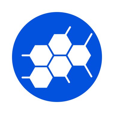 Kolayca değiştirilebilen ya da düzenlenebilen molekül yapısı izole edilmiş Vektör simgesi