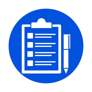  Kolayca değiştirilebilen veya düzenlenebilen kalem izole edilmiş Vektör simgesine sahip pano