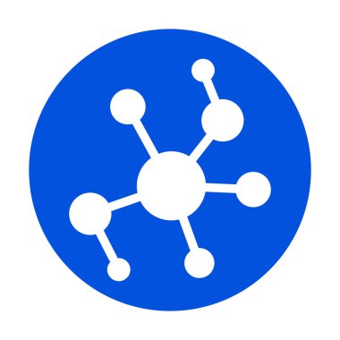 Kolayca değiştirilebilir ya da düzenlenebilir Atom bağlantısı izole edilmiş Vektör simgesi