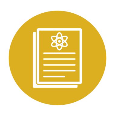 Kolayca değiştirilebilir veya düzenlenebilir elektron raporu izole edilmiş Vektör simgesi