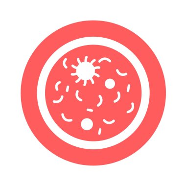 Kolayca değiştirilebilen ya da düzenlenebilen mikrop izole edilmiş Vektör simgesi bulunması