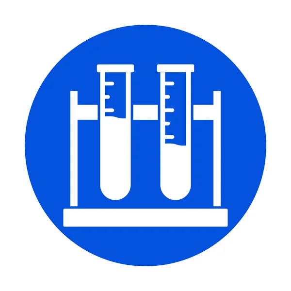 Tubos Prueba Icono Vector Aislado Que Puede Modificar Editar Fácilmente — Vector de stock
