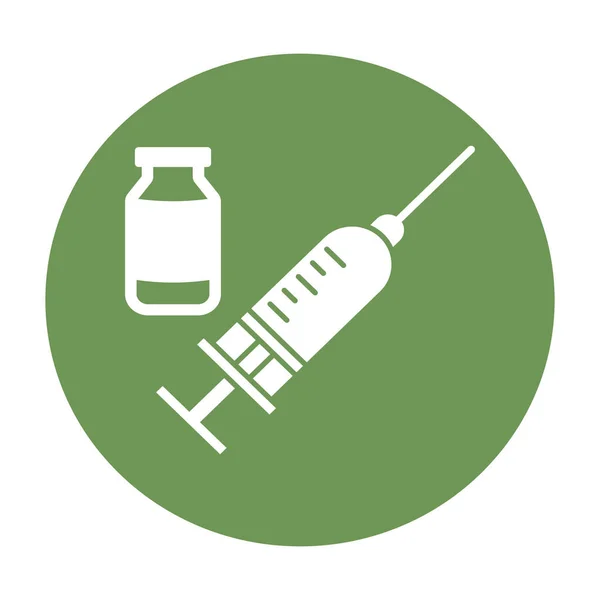 Injection Vaccine Isolated Vector Icon Can Easily Modified Edited — Stock Vector