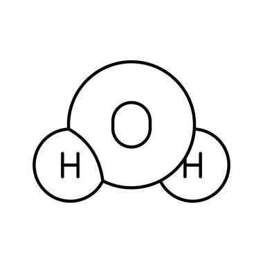 Su formülü izole edilmiş vektör simgesi kolayca değiştirilebilir ya da düzenlenebilir