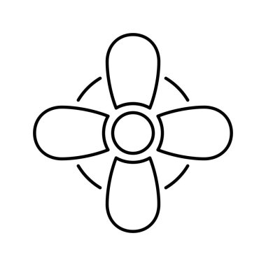 Rüzgâr jeneratörü izole edilmiş vektör simgesi kolayca değiştirilebilir ya da düzenlenebilir