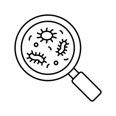 Kolayca değiştirilebilen ya da düzenlenebilen virüslü izole vektör simgesi taranıyor