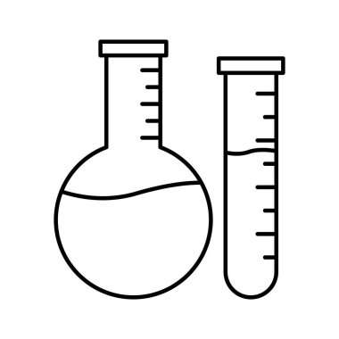 Beaker izole edilmiş vektör simgesi kolayca değiştirilebilir ya da düzenlenebilir