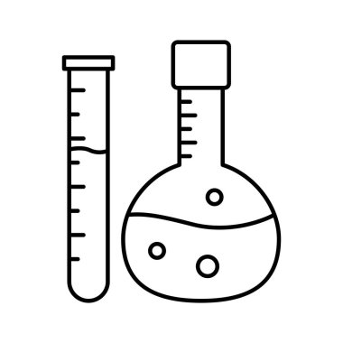 Kimyasal laboratuvar izole edilmiş vektör simgesi kolayca değiştirilebilir ya da düzenlenebilir