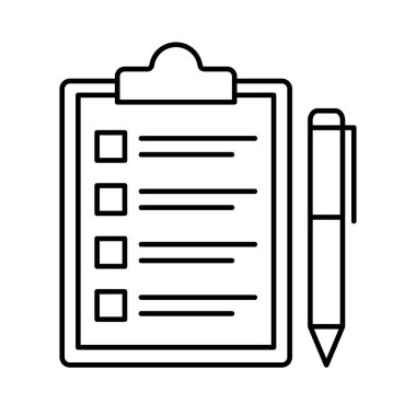  Kolayca değiştirilebilen veya düzenlenebilen kalem izole edilmiş Vektör simgesine sahip pano