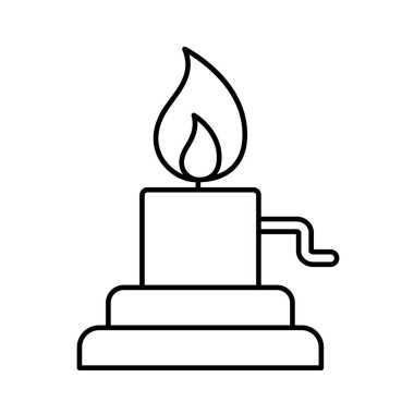 Laboratuvarda yakılacak olan izole edilmiş vektör simgesi kolayca değiştirilebilir ya da düzenlenebilir 