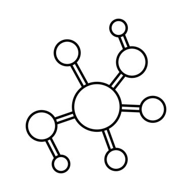 Kolayca değiştirilebilir ya da düzenlenebilir Atom bağlantısı izole edilmiş Vektör simgesi