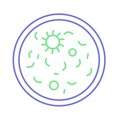 Kolayca değiştirilebilen ya da düzenlenebilen mikrop izole edilmiş Vektör simgesi bulunması