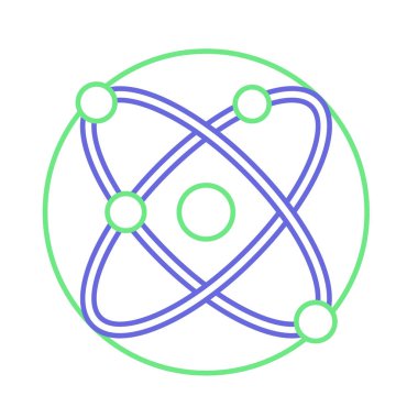 Nötron formülü izole edilmiş vektör simgesi kolayca değiştirilebilir ya da düzenlenebilir