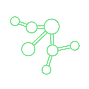 Kolayca değiştirilebilir ya da düzenlenebilir elektron bağlantısı izole edilmiş Vektör simgesi