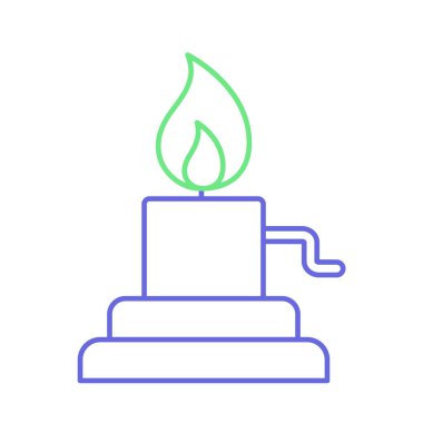 Laboratuvarda yakılacak olan izole edilmiş vektör simgesi kolayca değiştirilebilir ya da düzenlenebilir 