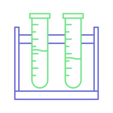 Kolayca değiştirilebilen ya da düzenlenebilen tüpler izole edilmiş vektör simgesi test ediliyor
