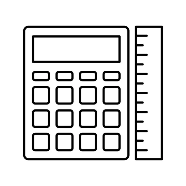 Calculadora Con Escala Icono Vector Aislado Que Puede Modificar Editar — Archivo Imágenes Vectoriales