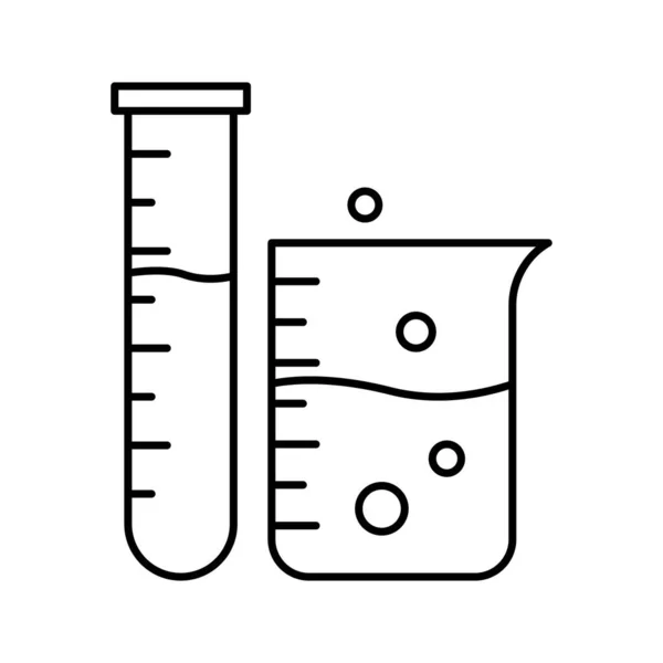 Beaker Test Tube Μεμονωμένο Εικονίδιο Διάνυσμα Που Μπορεί Εύκολα Τροποποιηθεί — Διανυσματικό Αρχείο