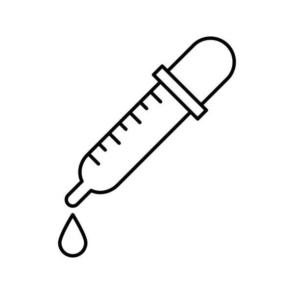 Compte Gouttes Test Icône Vectorielle Isolée Qui Peut Être Facilement — Image vectorielle