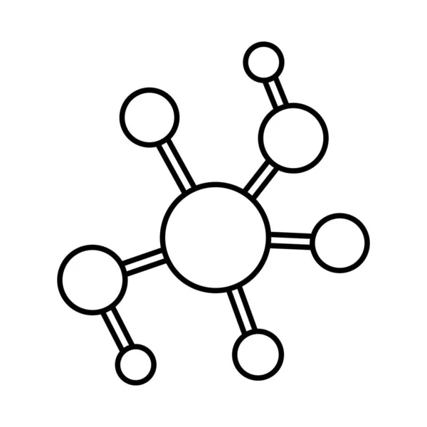 Kolayca Değiştirilebilir Düzenlenebilir Atom Bağlantısı Izole Edilmiş Vektör Simgesi — Stok Vektör