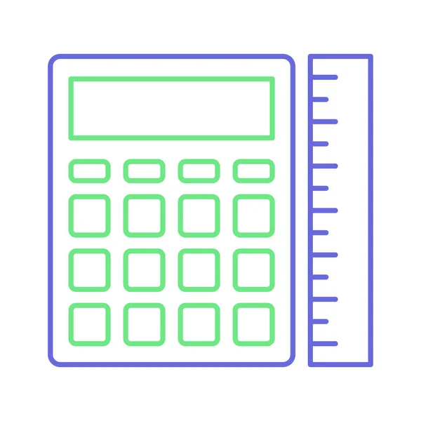 Calculatrice Avec Échelle Isolated Vector Icône Qui Peut Être Facilement — Image vectorielle