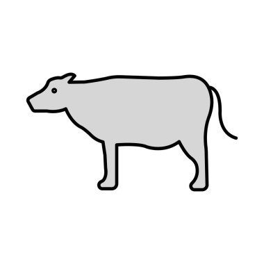 Kolayca değiştirilebilen veya düzenlenebilen İnek İzole Vektör simgesi