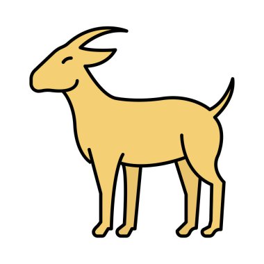 Kolayca değiştirilebilen ya da düzenlenebilen Keçi İzole Vektör simgesi