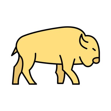 Kolayca değiştirilebilen veya düzenlenebilen izole edilmiş boğa vektör simgesi