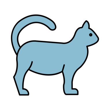 Kolayca değiştirilebilen ya da düzenlenebilen Kedi İzole Vektör simgesi