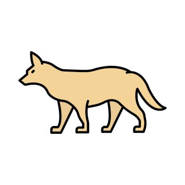 Kolayca değiştirilebilen ya da düzenlenebilen Tilki İzole Vektör simgesi