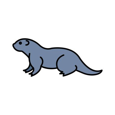 Kolayca değiştirilebilen veya düzenlenebilen Otte izole edilmiş Vektör simgesi