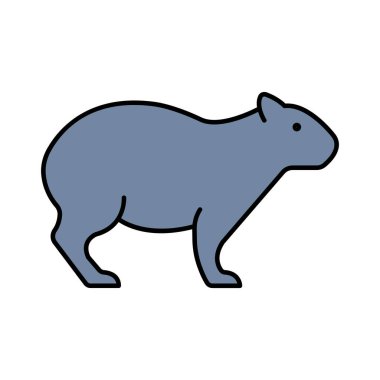 Avrupa tavşanı izole edilmiş vektör simgesi kolayca değiştirilebilir ya da düzenlenebilir