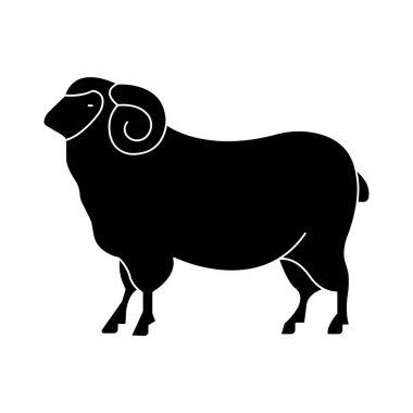 Koyun izole edilmiş Vektör simgesi kolayca değiştirilebilir ya da düzenlenebilir