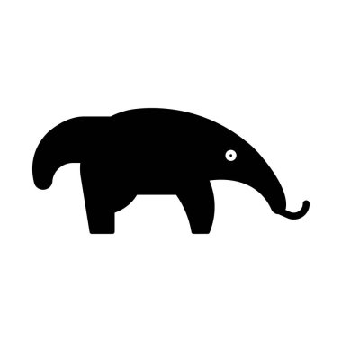 Anteater izole edilmiş vektör simgesi kolayca değiştirilebilir ya da düzenlenebilir