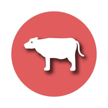 Kolayca değiştirilebilen veya düzenlenebilen İnek İzole Vektör simgesi