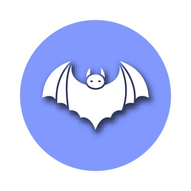 Kolayca değiştirilebilen ya da düzenlenebilen yarasa izole edilmiş Vektör simgesi