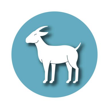 Kolayca değiştirilebilen ya da düzenlenebilen Keçi İzole Vektör simgesi