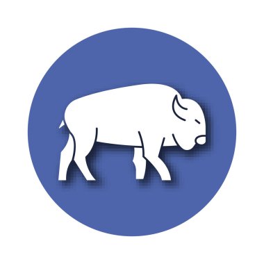 Kolayca değiştirilebilen veya düzenlenebilen izole edilmiş boğa vektör simgesi