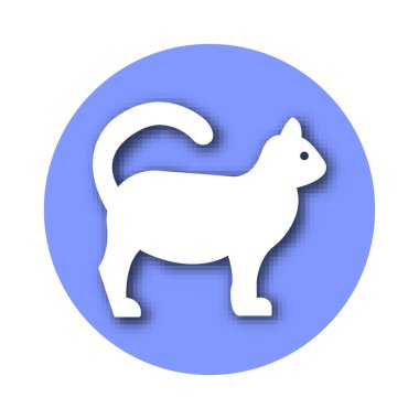 Kolayca değiştirilebilen ya da düzenlenebilen Kedi İzole Vektör simgesi