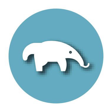Anteater izole edilmiş vektör simgesi kolayca değiştirilebilir ya da düzenlenebilir