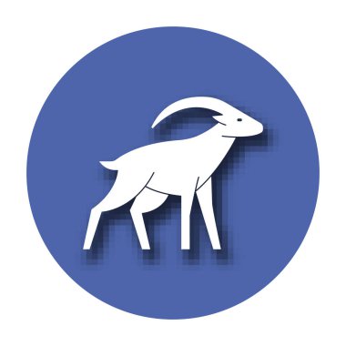 Kolayca değiştirilebilen ya da düzenlenebilen Keçi İzole Vektör simgesi