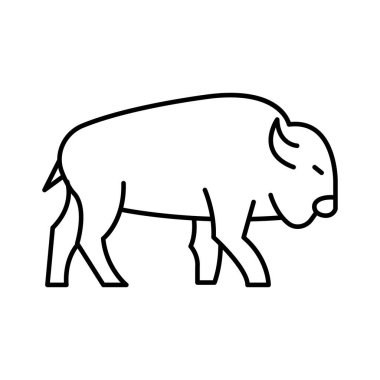 Kolayca değiştirilebilen veya düzenlenebilen izole edilmiş boğa vektör simgesi