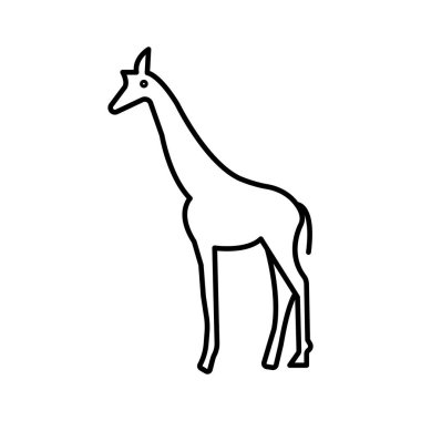 Zürafa İzole Vektör simgesi Kolayca değiştirilebilir veya düzenlenebilir