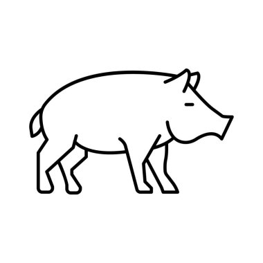 Kolayca değiştirilebilen veya düzenlenebilen domuz VISoded Vektör simgesi